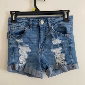 Aeropostale Ripped Jean Shorts